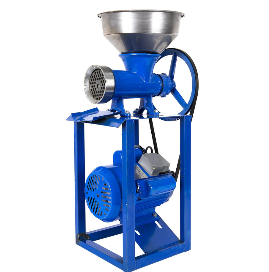 Masina de tocat carne cu palnie si motor electric Nr.32 Altai, 2.5KW, 1400RPM, Fonta, Albastra